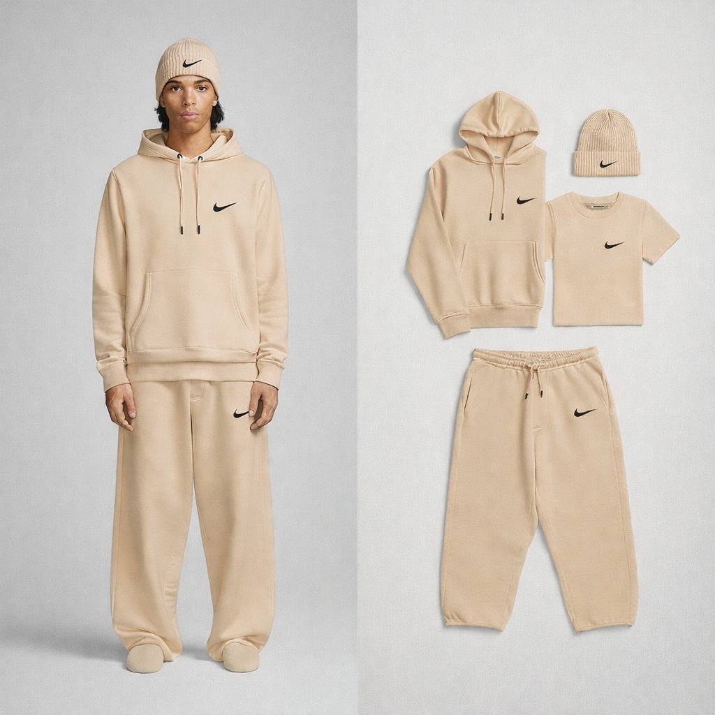 Nk™ Complete Baggy Set – Sweatshirt, Pants, Beanie & T-shirt