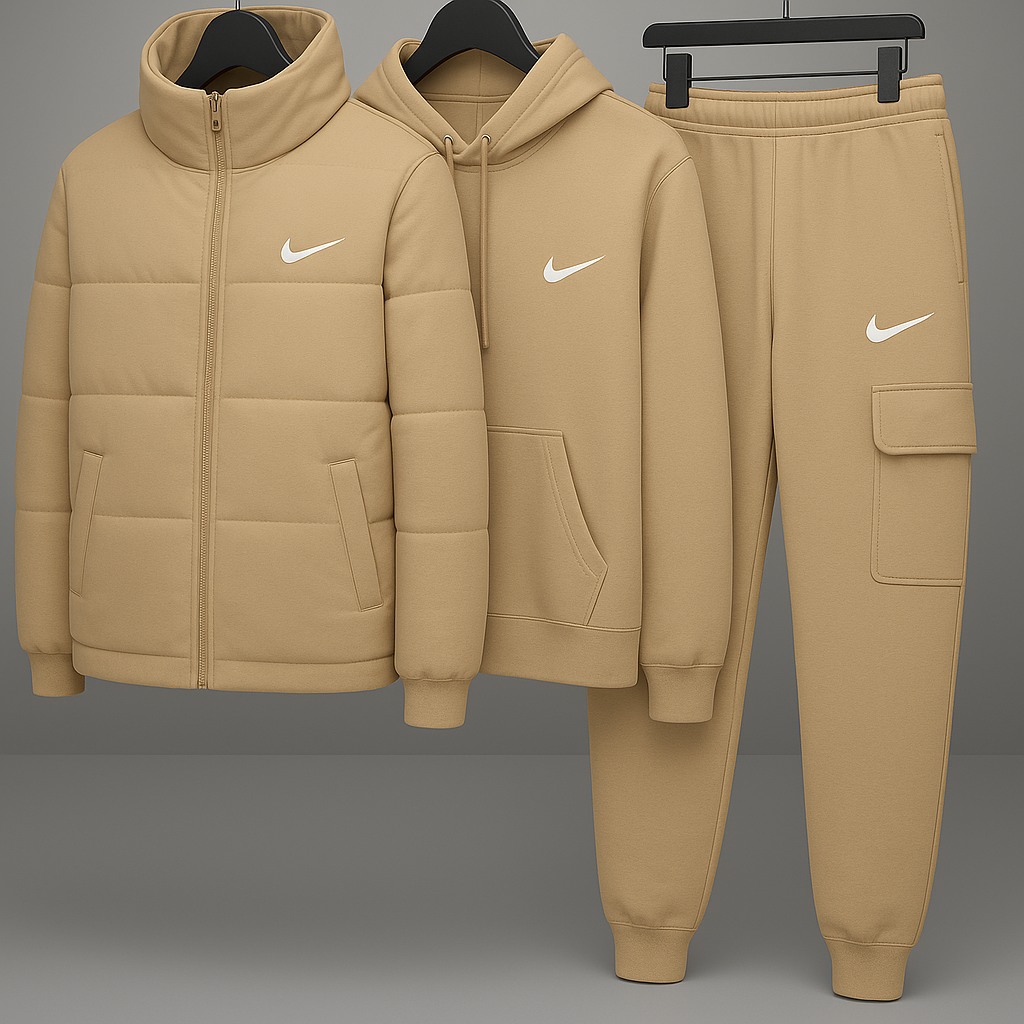 NK™ Essential Winter Set – Puffer Jacket, Hoodie & Joggers