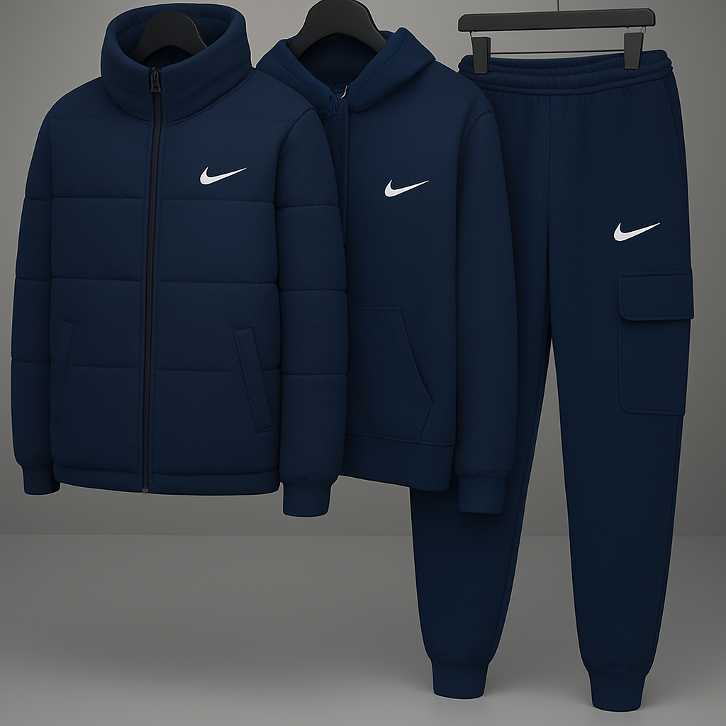 NK™ Essential Winter Set – Puffer Jacket, Hoodie & Joggers