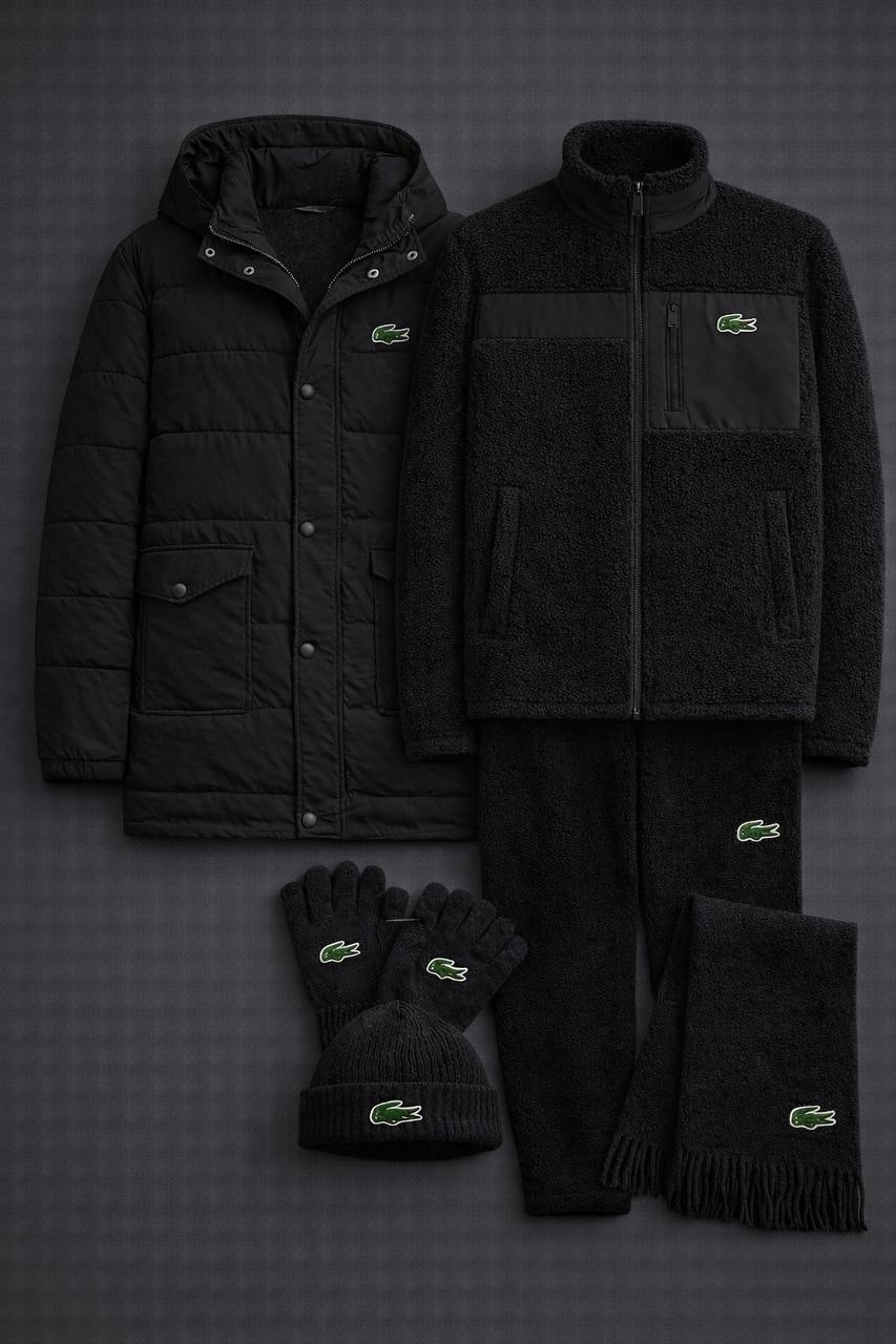 Winter Premium LC™ Set 2026 – Puffer Jacket, Fleece Zip Hoodie, Fleece Joggers, + Beanie, Scarf & Gloves