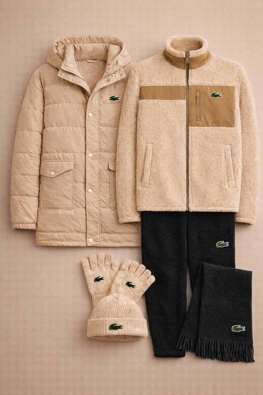 Winter Premium LC™ Set 2026 – Puffer Jacket, Fleece Zip Hoodie, Fleece Joggers, + Beanie, Scarf & Gloves